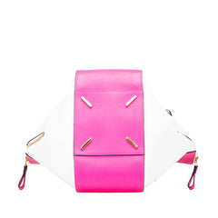 ロエベ アナグラム ハンモック スモール ハンドバッグ ショルダーバッグ 2WAY ホワイト ピンク レザー レディース LOEWE 【中古】