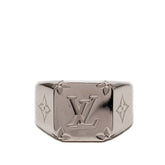 ルイ ヴィトン モノグラム シグネットリング 指輪 #M M62487 シルバー メタル メンズ LOUIS VUITTON 【中古】