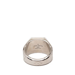 ルイ ヴィトン モノグラム シグネットリング 指輪 #M M62487 シルバー メタル メンズ LOUIS VUITTON 【中古】
