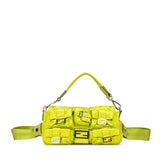 フェンディ バゲット マルチポケット ハンドバッグ ショルダーバッグ ウエストバッグ 3WAY 7VA579 イエローグリーン ナイロン レディース FENDI 【中古】