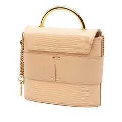 クロエ アビーロック スモール ハンドバッグ チェーンショルダーバッグ ベージュ レザー レディース Chloe 【中古】