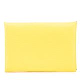 エルメス カルヴィ コインケース ライム イエロー シェーブル レディース HERMES 【中古】