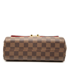 ルイ ヴィトン ダミエ クロワゼット ハンドバッグ ショルダーバッグ 2WAY N53000 ブラウン PVC レザー レディース LOUIS VUITTON 【中古】
