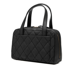 シャネル ココマーク ワイルドステッチ マット ハンドバッグ ブラック レディース CHANEL 【中古】