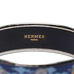 エルメス エマイユGM 馬 モチーフ バングル シルバー ブルー マルチカラー メタル レディース HERMES 【中古】