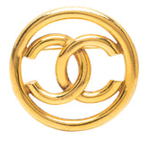 シャネル ココマーク ラウンド ブローチ 93P ゴールド メッキ レディース CHANEL 【中古】