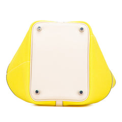 エルメス ピコタンロック カーゴPM ハンドバッグ ジョーヌシトロン ナタ イエロー アイボリー ヴォースイフト トワルゴエラン レディース HERMES 【中古】