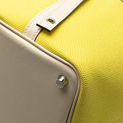 エルメス ピコタンロック カーゴPM ハンドバッグ ジョーヌシトロン ナタ イエロー アイボリー ヴォースイフト トワルゴエラン レディース HERMES 【中古】