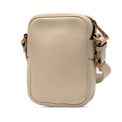 グッチ ロゴプリント ショルダーバッグ 574803 アイボリー レザー レディース GUCCI 【中古】