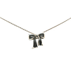 ティファニー リボン モチーフ ペンダントネックレス SV925 シルバー レディース TIFFANY&Co. 【中古】