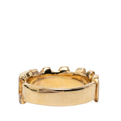 シャネル ロゴ リング 指輪 ゴールド メッキ エナメル レディース CHANEL 【中古】