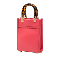 フェンディ サンシャイン ショッパー スモール ショルダーバッグ ハンドバッグ 2WAY 8BS051 ピンク PVC レザー レディース FENDI 【中古】