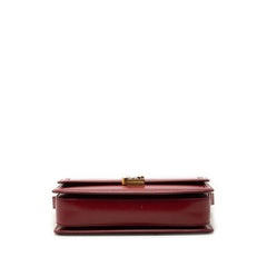 サンローラン YSLロゴ ソルフェリーノ 斜めかけ ショルダーバッグ 634305 レッド レザー レディース SAINT LAURENT 中古