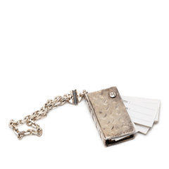 エルメス ネームタグ 本 モチーフ バッグチャーム キーホルダー SV925 シルバー レディース HERMES 【中古】