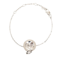 ディオール ボタンモチーフ チェーン ブレスレット シルバー メタル レディース Dior 【中古】