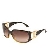 シャネル ココマーク サングラス 6014 ブラック ブラウン プラスチック レディース CHANEL 【中古】