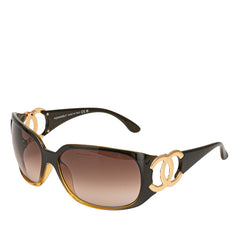 シャネル ココマーク サングラス 6014 ブラック ブラウン プラスチック レディース CHANEL 【中古】