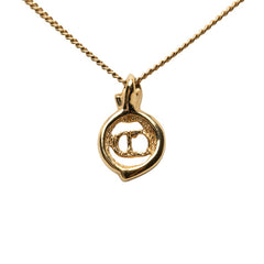ディオール CDロゴ チェーン ペンダント ネックレス ゴールド メッキ レディース Dior 【中古】