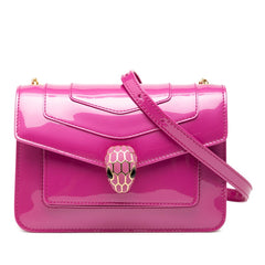 ブルガリ セルペンティ フォーエバー ショルダーバッグ ピンク パテントレザー レディース BVLGARI 【中古】
