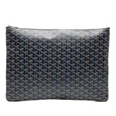 ゴヤール セナGM クラッチバッグ ブラウン ホワイト PVC レディース GOYARD 【中古】