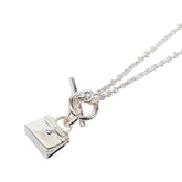 エルメス バーキン アミュレット チェーン ペンダント ネックレス SV925 シルバー レディース HERMES 中古