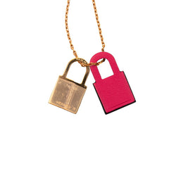 エルメス オーケリーPM ペンダントネックレス ゴールド ピンク メッキ ヴォースイフト レディース HERMES 【中古】