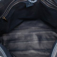 グッチ バンブー トートバッグ ショルダーバッグ 2WAY 338982 ネイビー レザー レディース GUCCI 【中古】