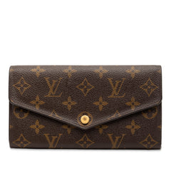 ルイ ヴィトン モノグラム ポルトフォイユ サラ 長財布 M60531 ブラウン PVC レザー レディース LOUIS VUITTON 【中古】