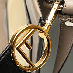 フェンディ ラナウェイ ハンドバッグ ショルダーバッグ 2WAY 8BH343 ベージュ アイボリー ブラック レザー レディース FENDI 【中古】