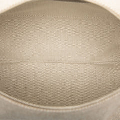 エルメス ブリッドアブラックGM ハンドバッグ ナチュラル ベージュ グレー キャンバス レディース HERMES 【中古】