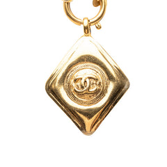 シャネル ココマーク チェーン ペンダント ネックレス ひし形 ゴールド メッキ レディース CHANEL 【中古】