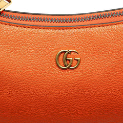 グッチ GGマーモント アフロディーテ ハンドバッグ ワンショルダーバッグ 739076 オレンジ レザー レディース GUCCI 中古