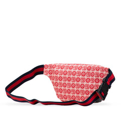 グッチ チルドレンズ GGロゴ 星 スター ボディバッグ ウエストバッグ 502095 レッド キャンバス レザー レディース GUCCI 【中古】