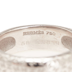 エルメス トゥーブー リング 指輪 #58 K18WG ホワイトゴールド レディース HERMES 【中古】