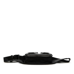 ヴァレンティノ ガラヴァーニ Vロゴ ボディバッグ ウェストバッグ ブラック キャンバス レディース VALENTINO 中古