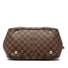 ルイ ヴィトン ダミエ ヴェローナPM ハンドバッグ N41117 ブラウン PVC レザー レディース LOUIS VUITTON 【中古】