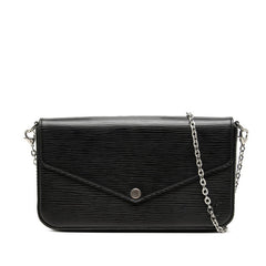 ルイ ヴィトン エピ ポシェット フェリシー チェーンウォレット ショルダーバッグ M62648 ブラック レザー レディース LOUIS VUITTON 中古