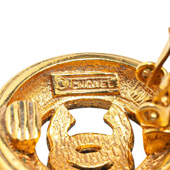 シャネル ココマーク ラウンド イヤリング ゴールド メッキ レディース CHANEL 【中古】