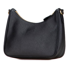 プラダ 三角ロゴプレート ショルダーバッグ 1BH204 ブラック サフィアーノレザー レディース PRADA 【中古】