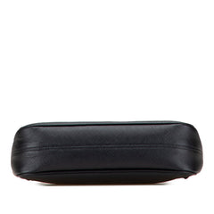 プラダ 三角ロゴプレート ショルダーバッグ 1BH204 ブラック サフィアーノレザー レディース PRADA 【中古】