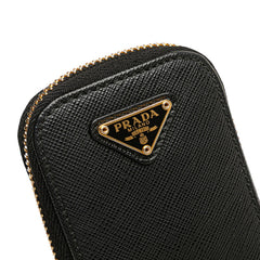 プラダ 三角ロゴプレート ショルダーバッグ 1BH204 ブラック サフィアーノレザー レディース PRADA 【中古】