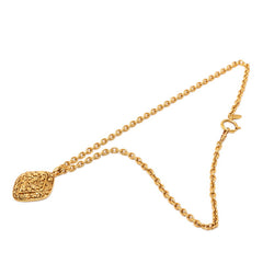 シャネル ココマーク ひし形 チェーン ペンダント ネックレス ゴールド メッキ レディース CHANEL 【中古】