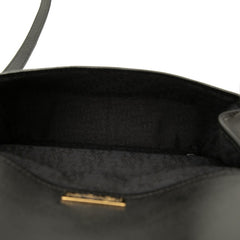 サンローラン YSLロゴ 斜めかけ ショルダーバッグ ブラック レザー レディース SAINT LAURENT 中古