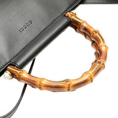 グッチ ニムフェア ミディアム ハンドバッグ ショルダーバッグ 2WAY 453766 ブラック レザー レディース GUCCI 【中古】