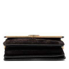 シャネル マトラッセ ココマーク チェーン ショルダーバッグ ブラック ゴールド キャビアスキン スエード レディース CHANEL 【中古】