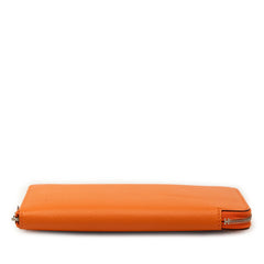 エルメス アザップインテグラル ラウンドファスナー 長財布 オレンジ ヴォーエプソン レディース HERMES 【中古】