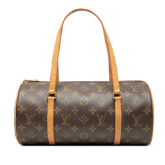 ルイ ヴィトン モノグラム パピヨン30 ハンドバッグ M51385 ブラウン PVC レザー レディース LOUIS VUITTON 【中古】