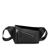 ロエベ パズル バムバッグ ボディバッグ ウエストバッグ ブラック レザー メンズ LOEWE 【中古】