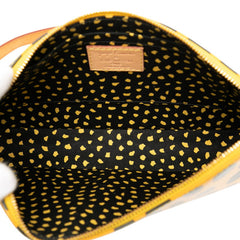 ルイ ヴィトン モノグラム ヴェルニ ドット インフィニティ ×草間彌生 ポシェット アクセソワール アクセサリーポーチ ハンドバッグ M91426 ジョーヌ イエロー ブラック パテントレザー レザー レディース LOUIS VUITTON 【中古】