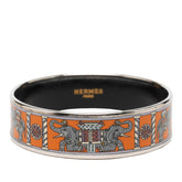 エルメス エマイユGM 七宝焼き バングル シルバー マルチカラー メタル レディース HERMES 【中古】